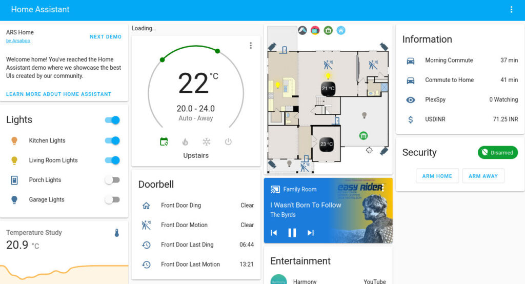 home assistant screen shot