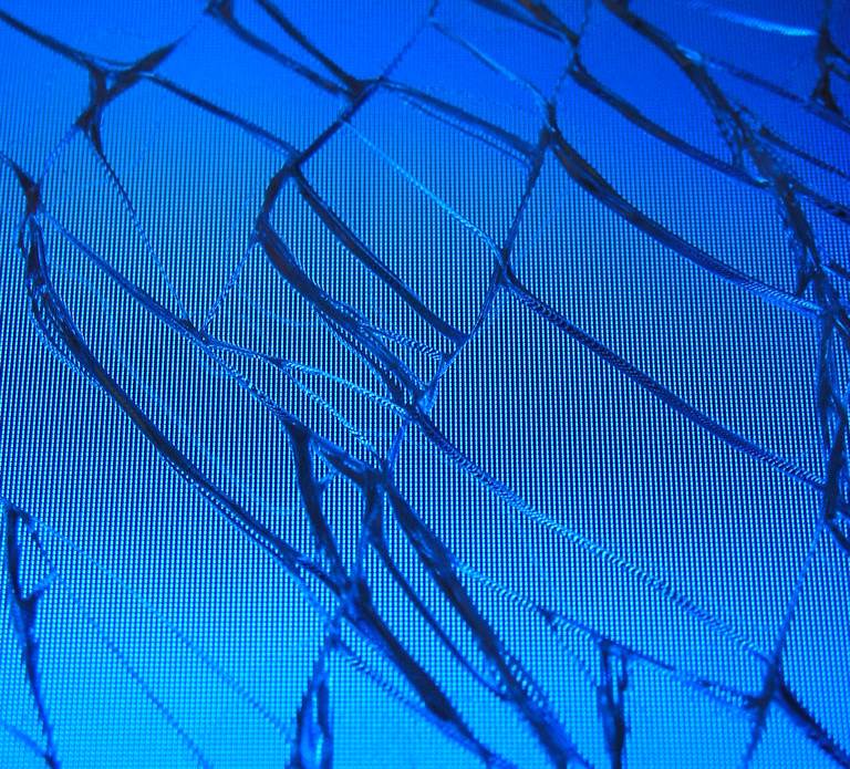 cracked phone screen. Photo Patrick Hoesly.