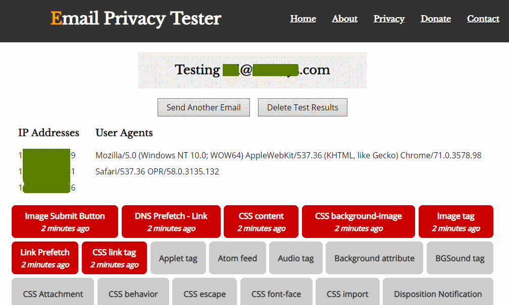 email privacy tester, online tool to find out if private data is leaked