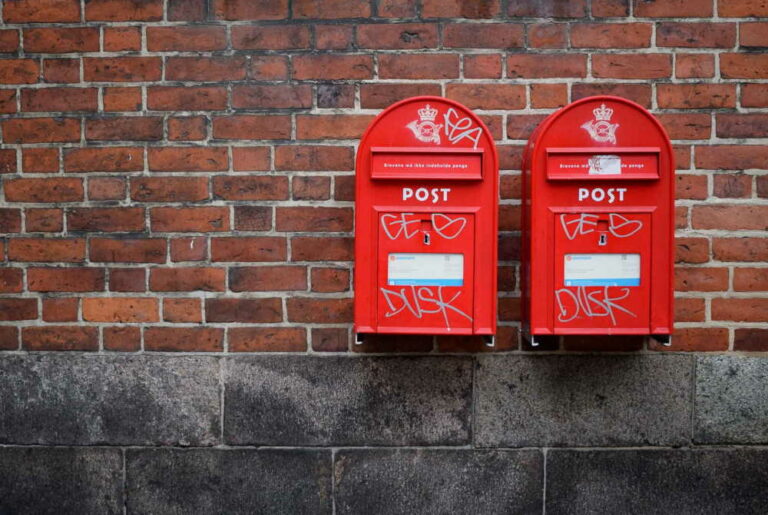 red mailboxes, photo by kristina tripkovic
