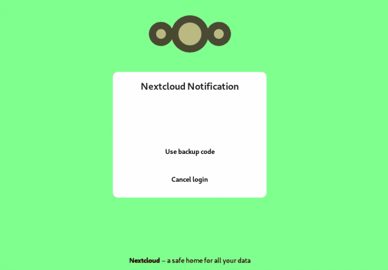 nextcloud authentication via notifications