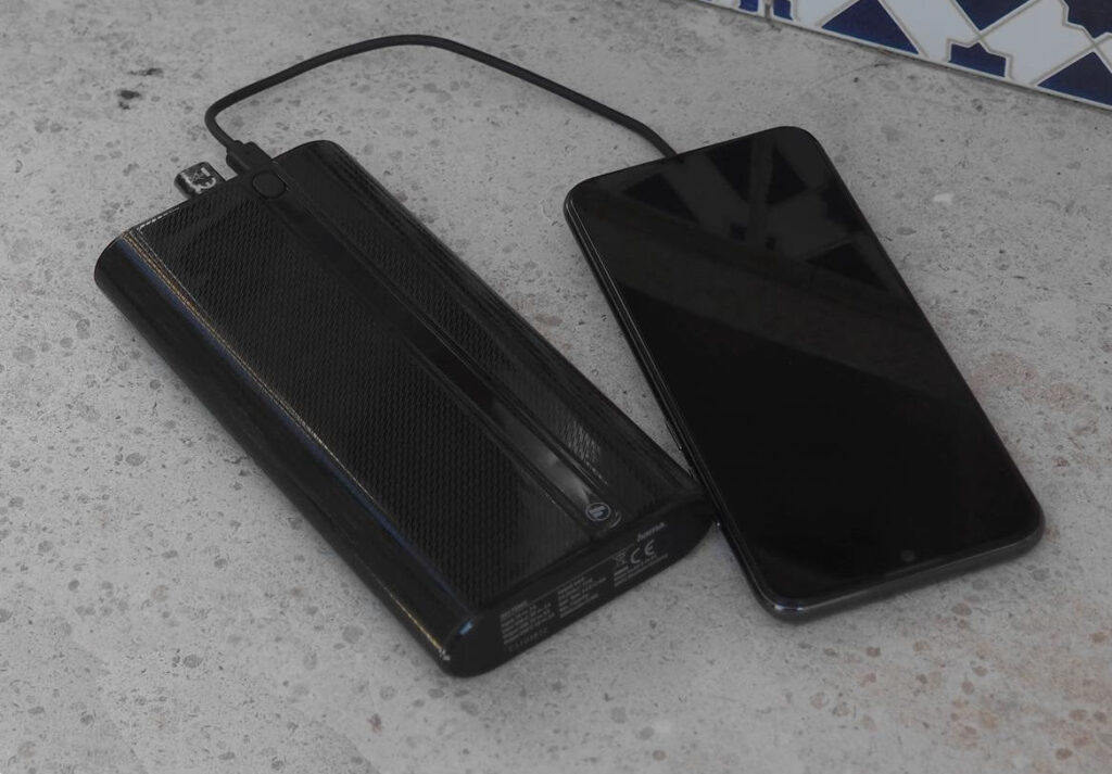 power bank and phone